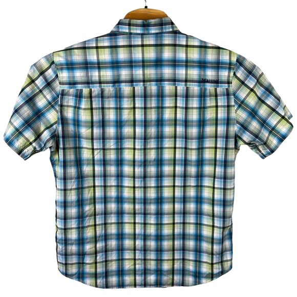 Marmot Mens Multicolored Plaid Polyester Short Sleeve Button Up Shirt Large - Picture 3 of 6